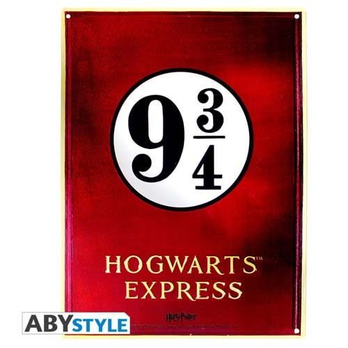 placa de metal anden 9 y 3/4 harry potter