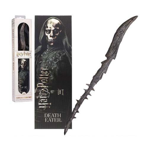 set de varita y marcapáginas mortífago harry potter