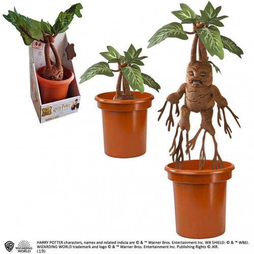 peluche con sonido mandragora harry potter