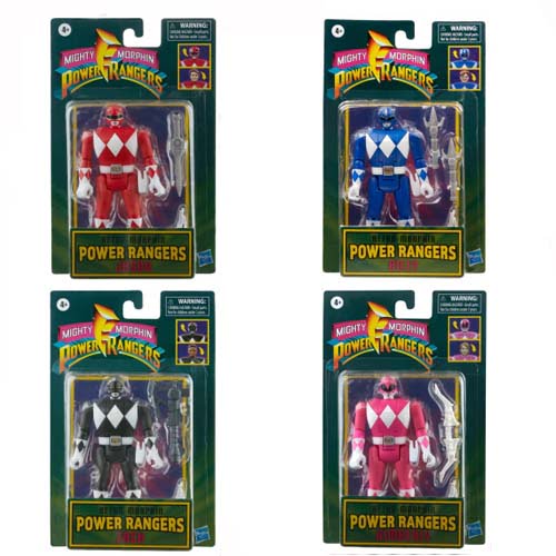 figuras power rangers pack 4 retro collection