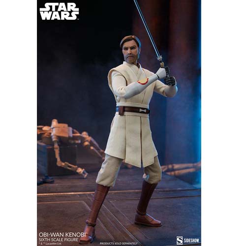 Star Wars The Clone Wars Figura 1/6 Obi-Wan Kenobi 30 cm Sideshow - Imagen 2