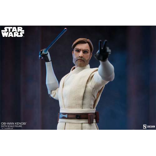 Star Wars The Clone Wars Figura 1/6 Obi-Wan Kenobi 30 cm Sideshow - Imagen 3