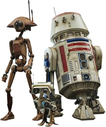 Star Wars The Mandalorian Figuras 1/6 R5-D4, Pit Droid, & BD-72