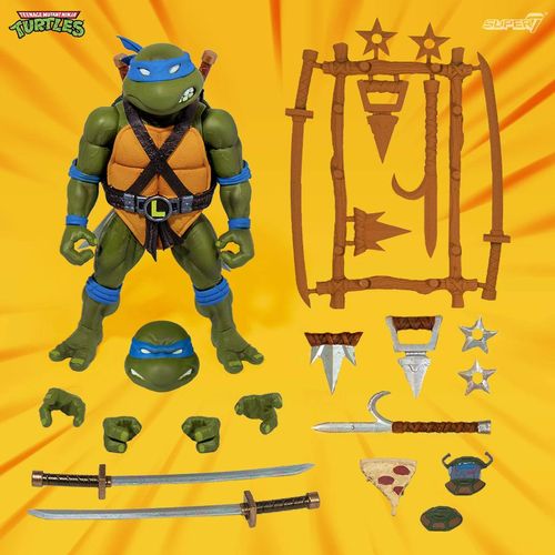tortugas ninja figura ultimates leonardo 18 cm