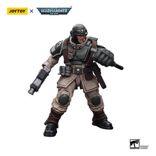 Warhammer 40k Figura 1/18 Astra Militarum Cadian Command Squad Veteran Sergeant with Power Fist - Imagen 3