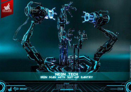 Iron Man 2 Figura 1/6 Neon Tech Iron Man with Suit-Up Gantry 32 cm - Imagen 12
