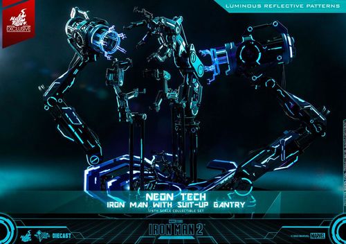 Iron Man 2 Figura 1/6 Neon Tech Iron Man with Suit-Up Gantry 32 cm - Imagen 13