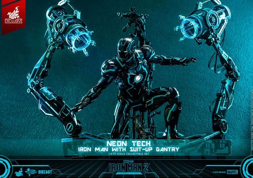 Iron Man 2 Figura 1/6 Neon Tech Iron Man with Suit-Up Gantry 32 cm - Imagen 14