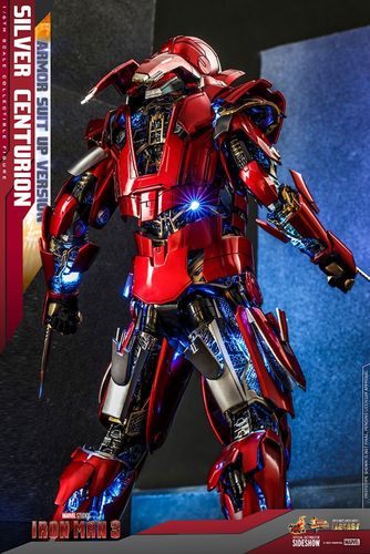 Iron Man 3 Figura Movie Masterpiece 1/6 Silver Centurion (Armor Suit Up Version) 32 cm - Imagen 4