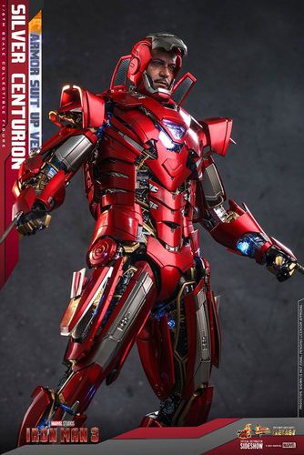 Iron Man 3 Figura Movie Masterpiece 1/6 Silver Centurion (Armor Suit Up Version) 32 cm - Imagen 15