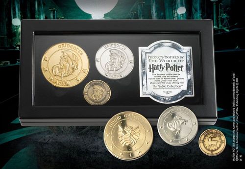 Harry Potter Réplica Set de Monedas El Banco Gringotts