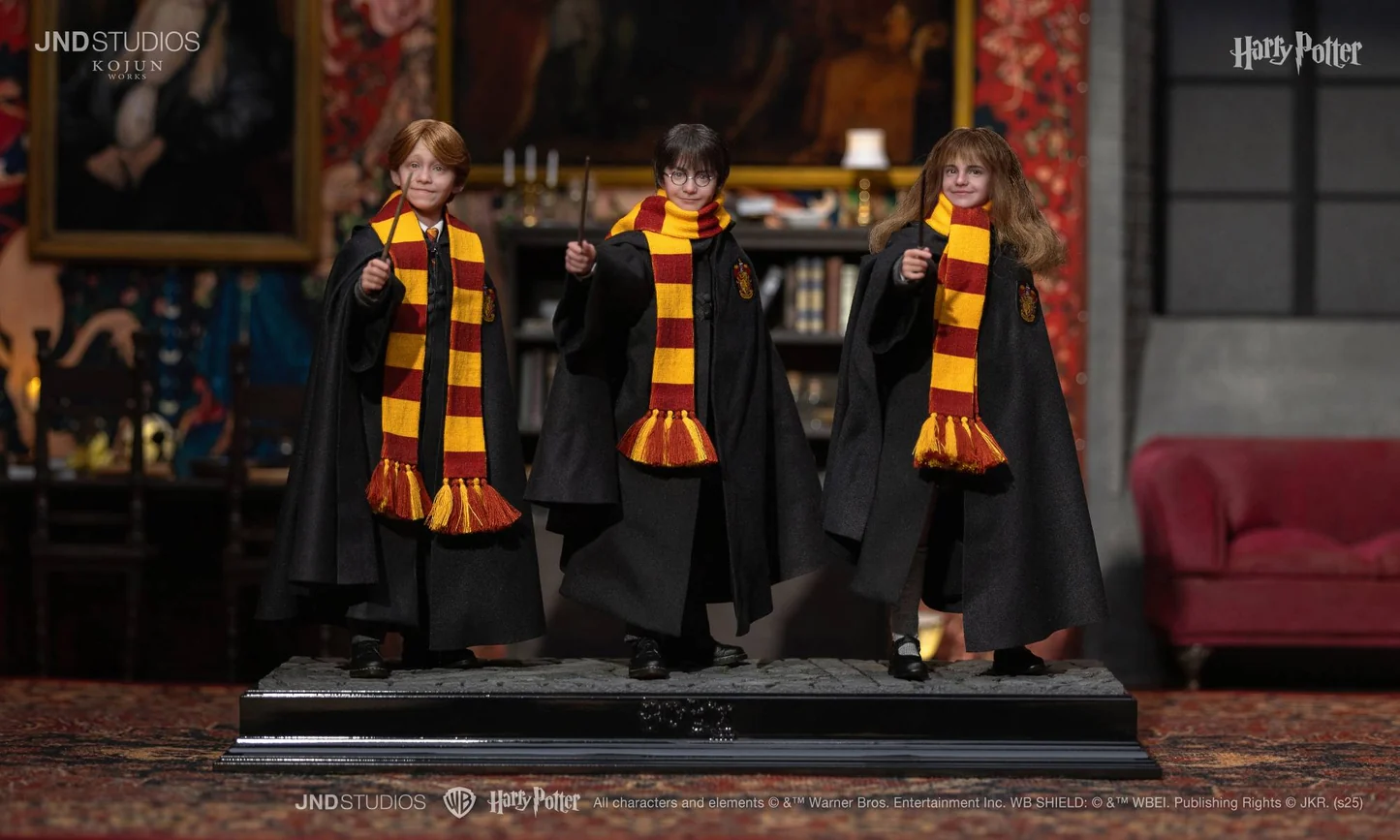 PACK 3 Harry Potter Figura 1/6 JND Studios, Harry Potter, Hermione Granger and Ron Weasley
