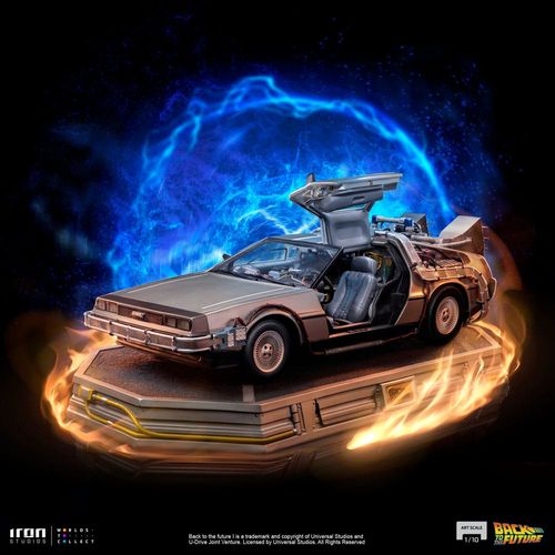 Regreso al Futuro Estatua 1/10 Art Scale DeLorean Full Set 23 cm - Imagen 4
