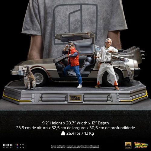 Regreso al Futuro Estatua 1/10 Art Scale DeLorean Full Set 23 cm