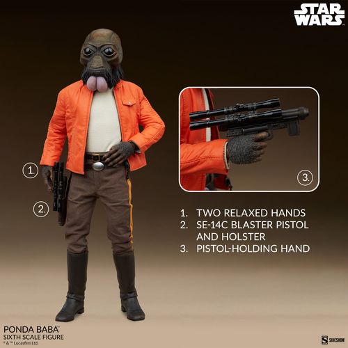 Star Wars: Una Nueva Esperanza Figura Movie Masterpiece 1/6 Ponda Boba - Imagen 8