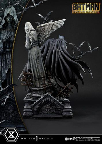 Batman Estatua Ultimate Premium Masterline Series 1/4 Batman Rebirth Edition Black Deluxe Bonus Version 71 cm - Imagen 4