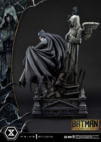 Batman Estatua Ultimate Premium Masterline Series 1/4 Batman Rebirth Edition Black Deluxe Bonus Version 71 cm - Imagen 5