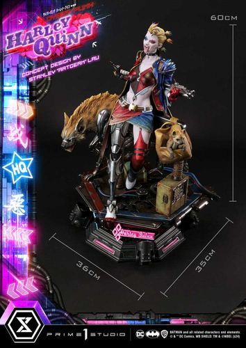 Batman Estatua Ultimate Premium Masterline Series Cyberpunk Harley Quinn 60 cm - Imagen 4