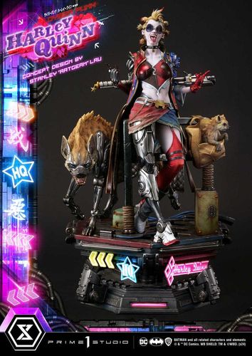 Batman Estatua Ultimate Premium Masterline Series Cyberpunk Harley Quinn 60 cm - Imagen 5