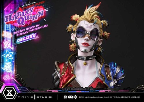 Batman Estatua Ultimate Premium Masterline Series Cyberpunk Harley Quinn Deluxe Bonus Version 60 cm - Imagen 14