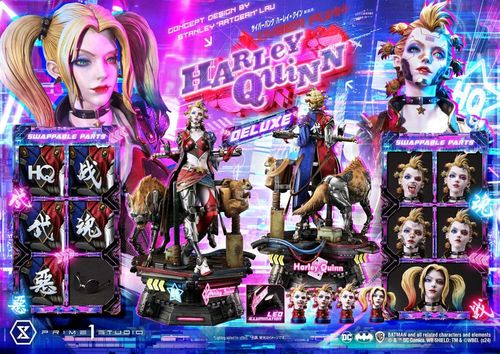 Batman Estatua Ultimate Premium Masterline Series Cyberpunk Harley Quinn Deluxe Bonus Version 60 cm - Imagen 3