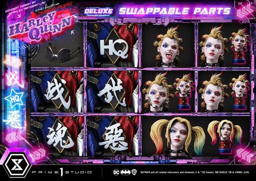 Batman Estatua Ultimate Premium Masterline Series Cyberpunk Harley Quinn Deluxe Bonus Version 60 cm - Imagen 4