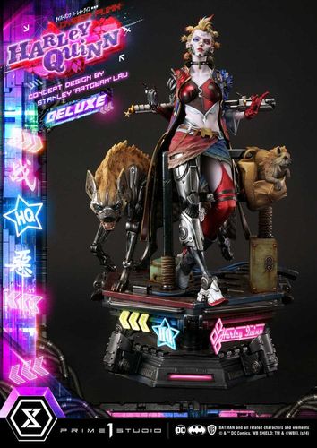 Batman Estatua Ultimate Premium Masterline Series Cyberpunk Harley Quinn Deluxe Bonus Version 60 cm - Imagen 6