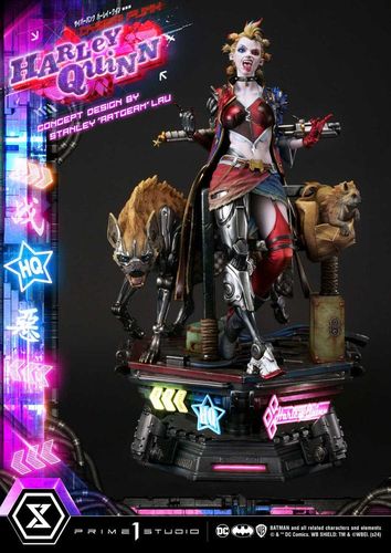 Batman Estatua Ultimate Premium Masterline Series Cyberpunk Harley Quinn Deluxe Bonus Version 60 cm - Imagen 9