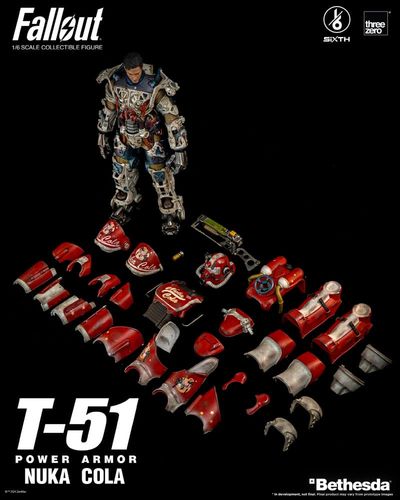 Fallout Figura 1/6 T-51 Nuka Cola Power Armor 37 cm | Frikipolis.com