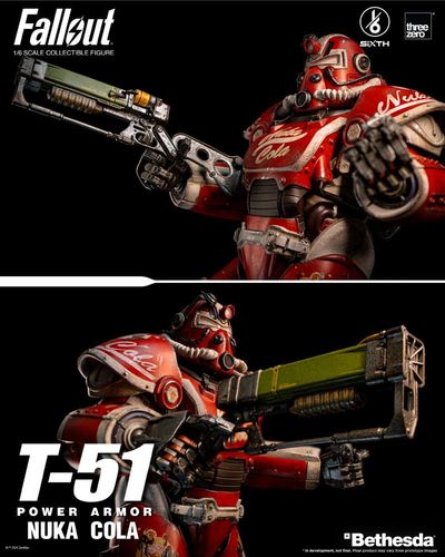 Fallout Figura 1/6 T-51 Nuka Cola Power Armor 37 cm - Imagen 3