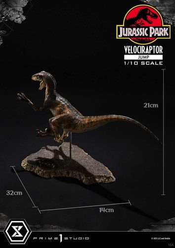 Jurassic Park Estatua Prime Collectibles 1/10 Velociraptor Jump 21 cm - Imagen 3