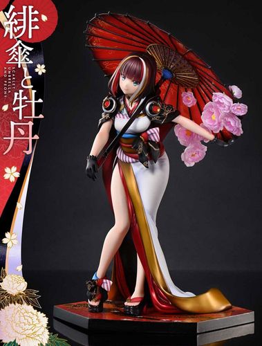 Original Illustration by Fuzichoco Estatua PVC 1/7 Prisma Wing Scarlet Umbrella And Peony 28 cm - Imagen 10