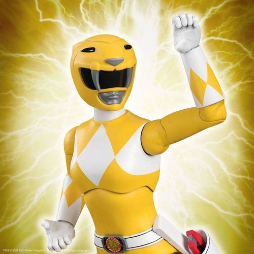 Mighty Morphin Power Rangers Galácticos Figura Ultimates Yellow Ranger 18 cm - Imagen 3