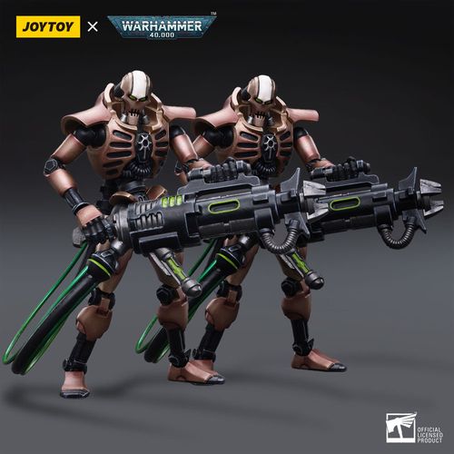 Warhammer 40k Pack de 2 Figuras 1/18 Necrons Szarekhan Dynasty Immortal with Tesla Carbine 11 cm