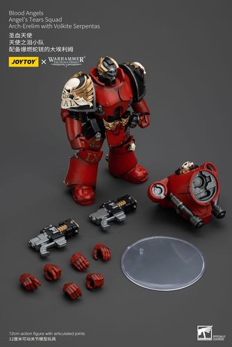 Warhammer The Horus Heresy Figura 1/18 Blood Angels Angel's Tears Squad Arch-Erelim with Volkite Serpentas 12 cm - Imagen 2