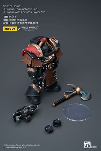 Warhammer The Horus Heresy Figura 1/18 Sons of Horus Justaerin Terminator Squad Justaerin with Carsoran Power Axe 12 cm - Imagen 2