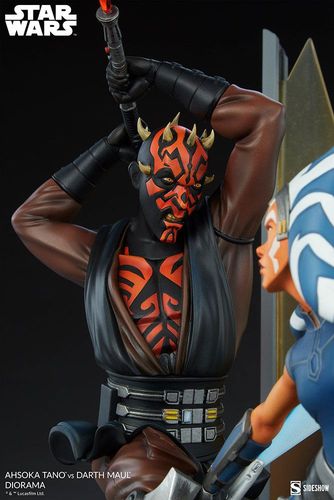 Star Wars: The Clone Wars Diorama Ahsoka Tano vs Darth Maul 51 cm - Imagen 8
