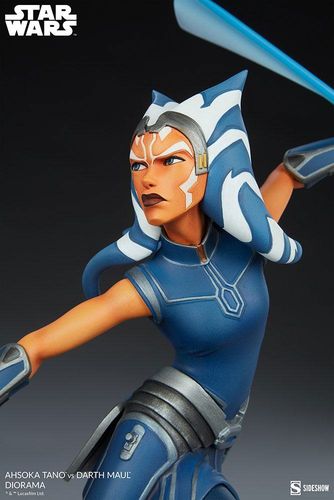 Star Wars: The Clone Wars Diorama Ahsoka Tano vs Darth Maul 51 cm - Imagen 7