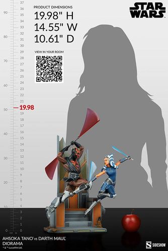 Star Wars: The Clone Wars Diorama Ahsoka Tano vs Darth Maul 51 cm - Imagen 6