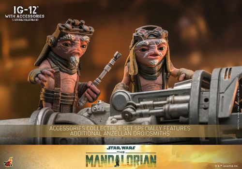 Star Wars: The Mandalorian Figura 1/6 IG-12 con accesorios 36 cm - Imagen 5