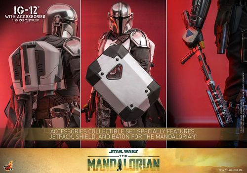 Star Wars: The Mandalorian Figura 1/6 IG-12 con accesorios 36 cm - Imagen 14