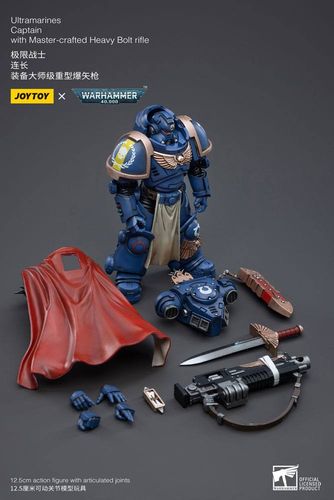 Warhammer 40k Figura 1/18 Ultramarines Captain with Master-Crafted Heavy Bolt Rifle 12 cm - Imagen 2