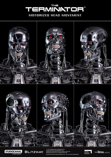 Terminator Busto tamaño real The Real Series T-800 Endoskeleton Skull 50 cm - Imagen 2