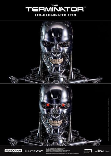 Terminator Busto tamaño real The Real Series T-800 Endoskeleton Skull 50 cm - Imagen 11