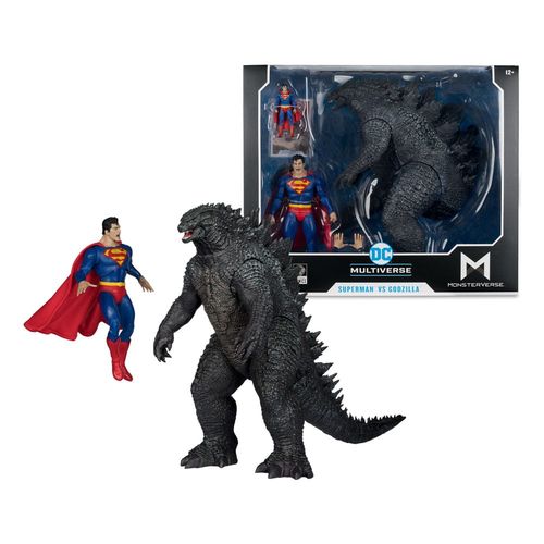 DC Justice League Monsterverse DC Multiverse Pack de 2 Figuras Superman Vs. Godzilla 30 cm