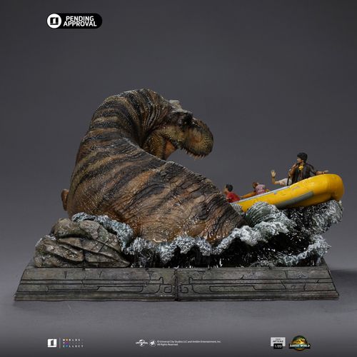 Jurassic World: Rebirth Estatua 1/20 Demi Art Scale T-Rex River Attack 22 cm - Imagen 5