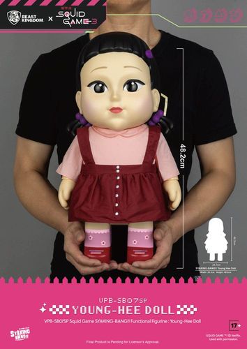 Squid Game Syaking Bang Figura/Hucha Young-Hee Doll Season 3 48 cm - Imagen 6