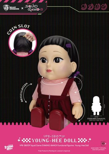 Squid Game Syaking Bang Figura/Hucha Young-Hee Doll Season 3 48 cm - Imagen 5