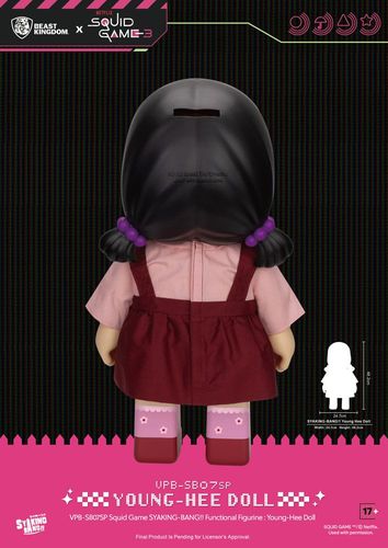 Squid Game Syaking Bang Figura/Hucha Young-Hee Doll Season 3 48 cm - Imagen 3