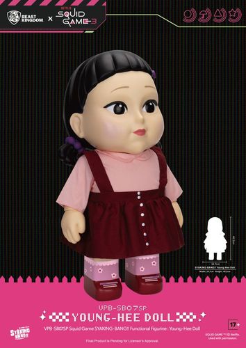 Squid Game Syaking Bang Figura/Hucha Young-Hee Doll Season 3 48 cm - Imagen 2